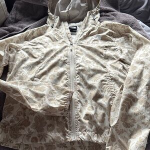 North face Floral Beige Hooded Jacket